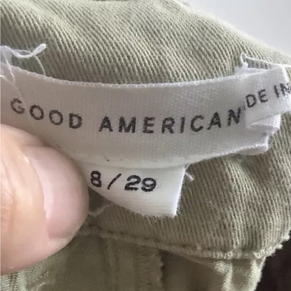 Good American Sz 8 Relaxed Wide Leg Skate Pants Tan 100% Cotton Casual Style - Picture 7 of 8